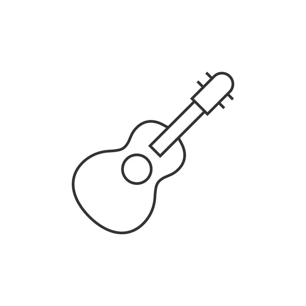 Icono del esquema - Guitarra — Vector de stock