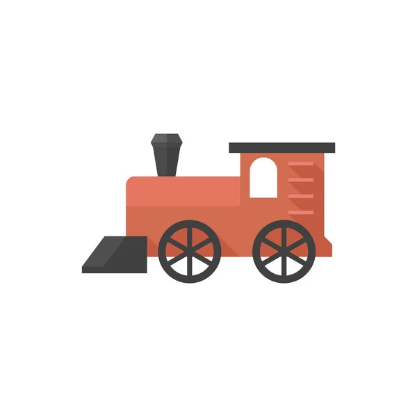 Ícone plano - Brinquedo locomotivo —  Vetores de Stock