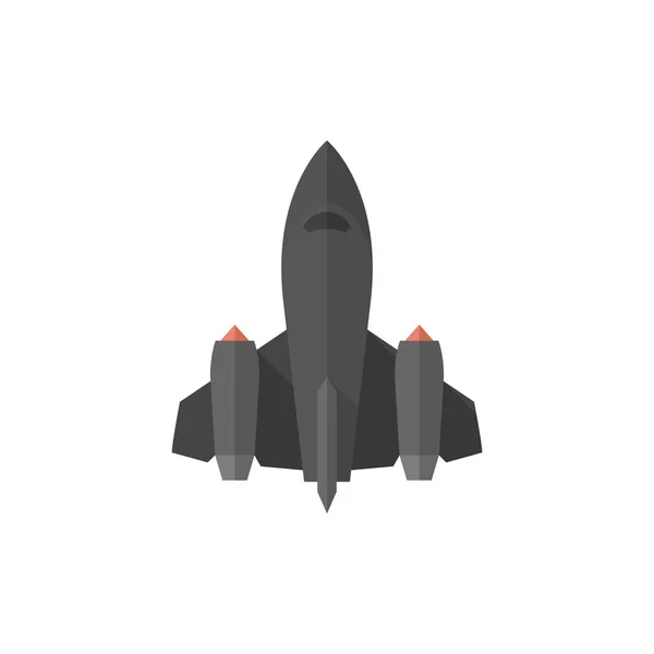 Ikon datar - Pesawat pembom siluman jet - Stok Vektor