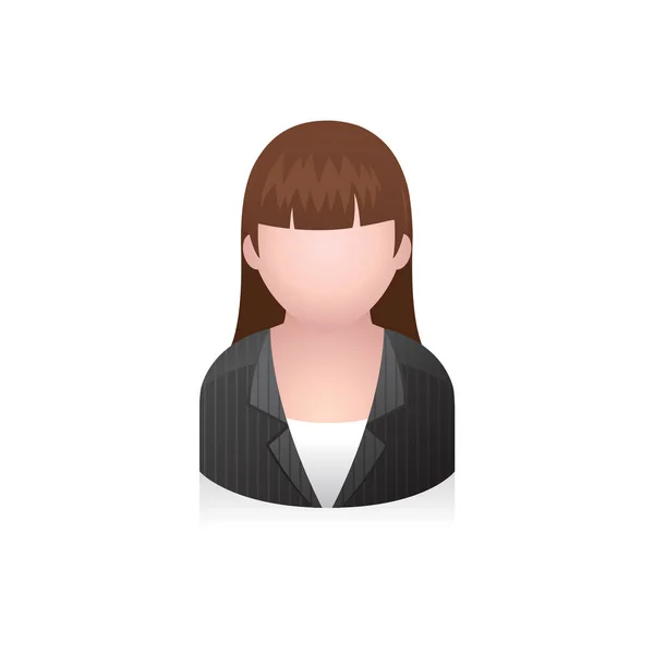 Business woman avatar ikonen — Stock vektor