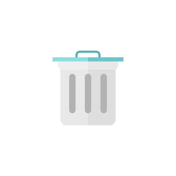 Плоская икона - мусорная корзина — стоковый вектор