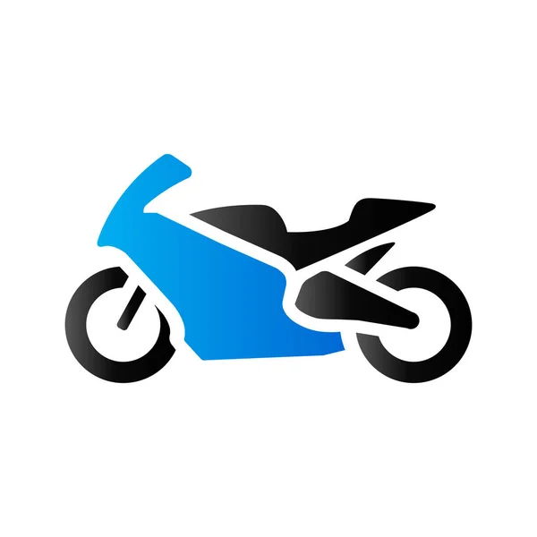 Icono de tono dúo - Motocicleta — Vector de stock