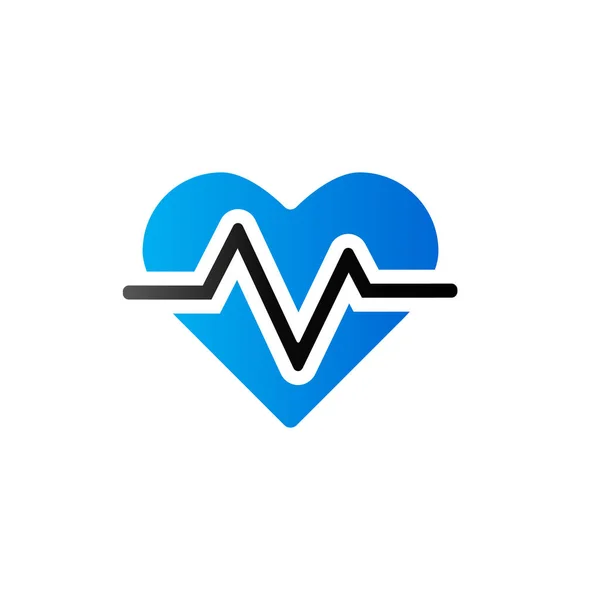 Icono de tono dúo - Frecuencia cardíaca — Vector de stock