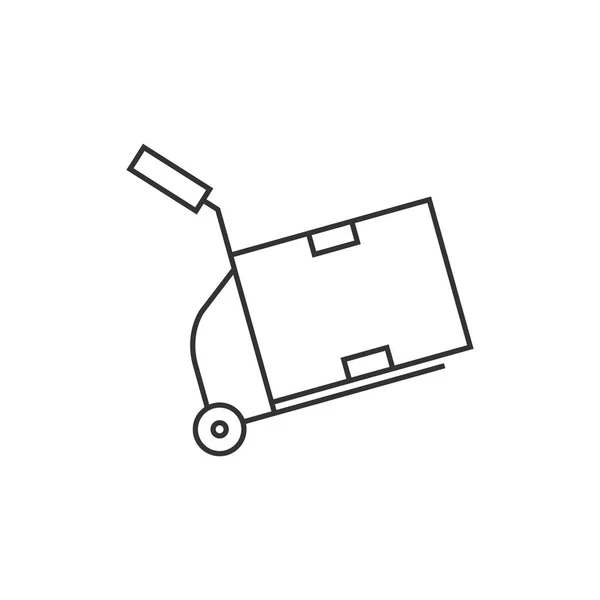 Περίγραμμα εικονίδιο - Logistic τρόλεϊ — Διανυσματικό Αρχείο
