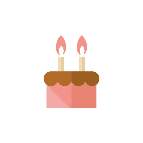 Flat icon - Birthday cake — Stock Vector