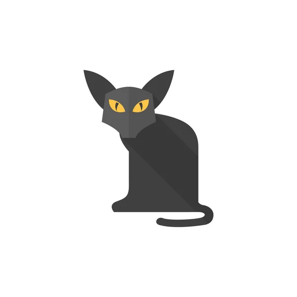 Black egyptian cat icon simple style Royalty Free Vector