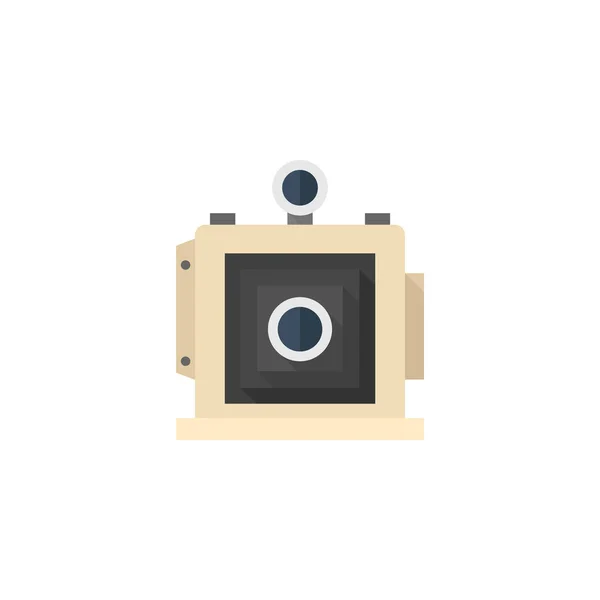 Platte icon - grootformaat camera — Stockvector