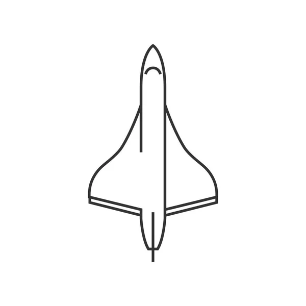 Icono del esquema - Avión supersónico — Vector de stock