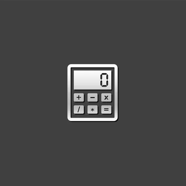 Metallic Icon - Calculator — Stock Vector