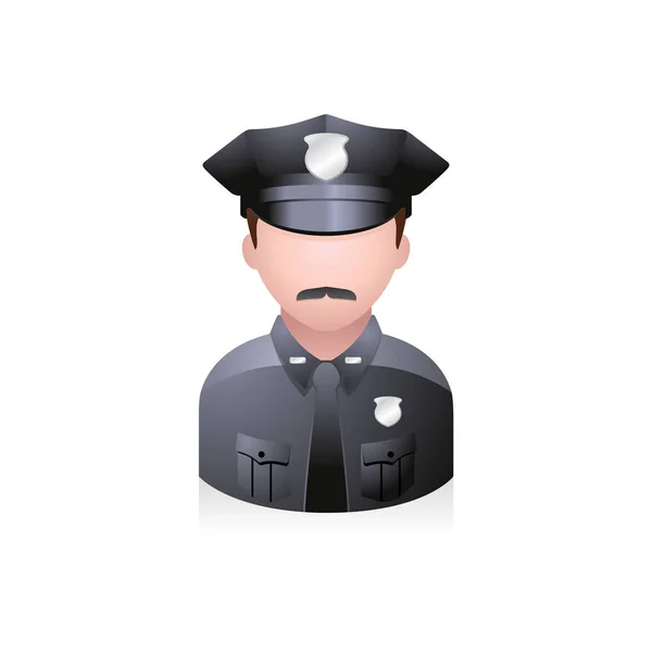 Oficial de polícia avatar — Vetor de Stock