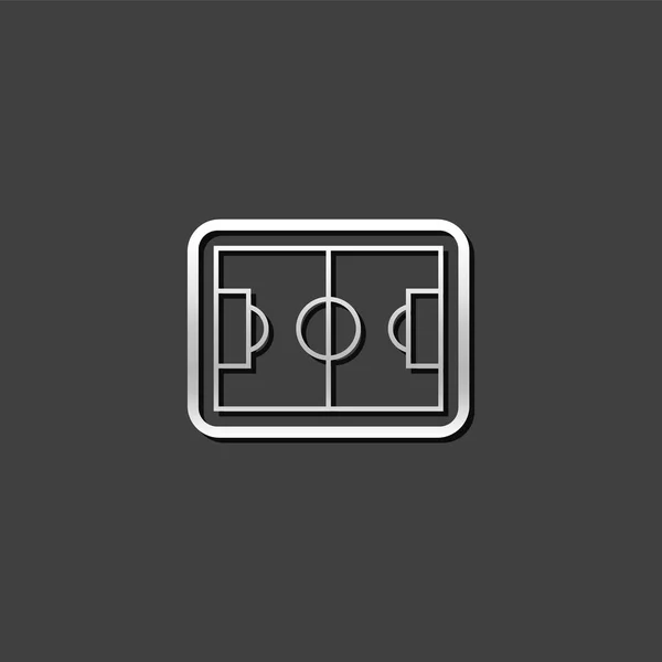 Metallic Icon - Футбольное поле — стоковый вектор