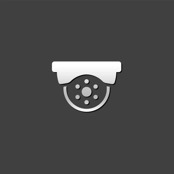 Ícone metálico - Câmera de vigilância —  Vetores de Stock