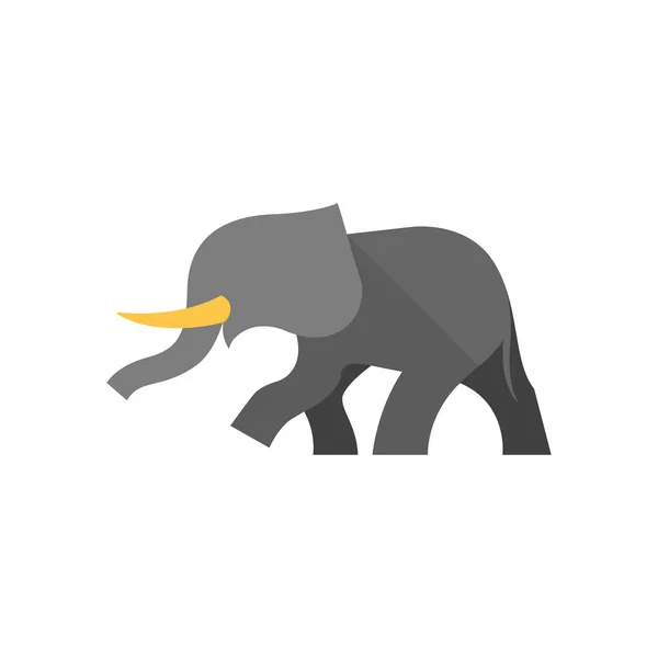 Płaskie ikona - słonie — Wektor stockowy