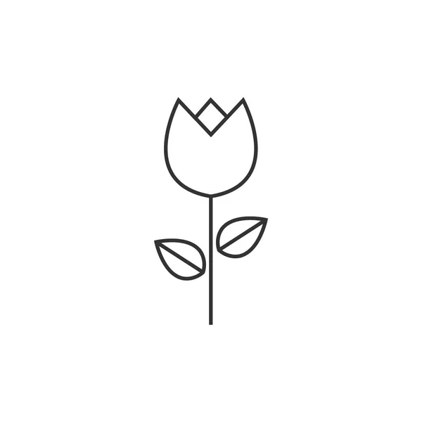 Outline icon - Rose flower — Stock Vector