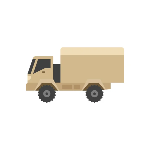 Icône plate - ambulance militaire — Image vectorielle