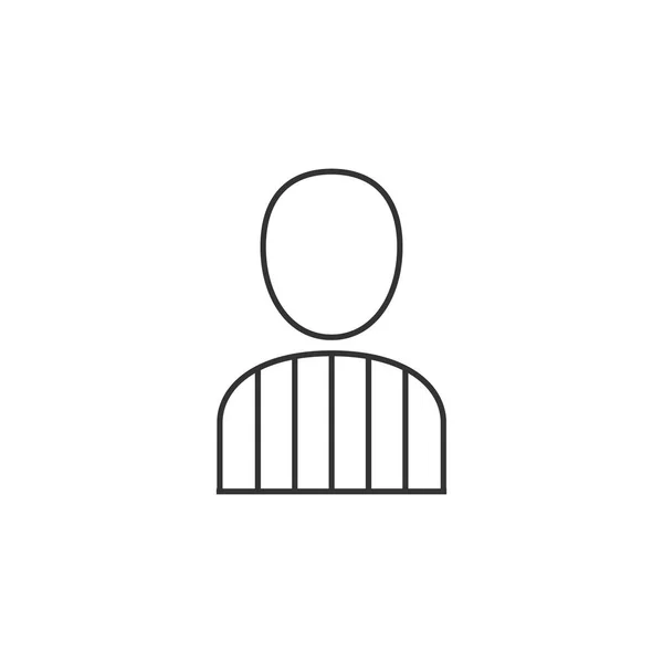 Kontur-ikonen - domaren avatar — Stock vektor