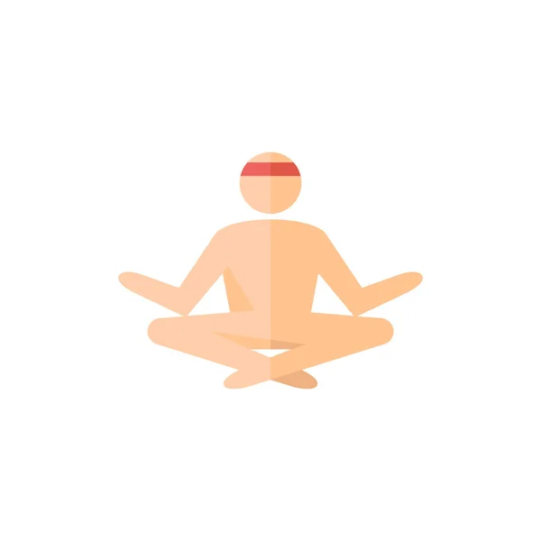 Плоская икона - Медитация — стоковый вектор