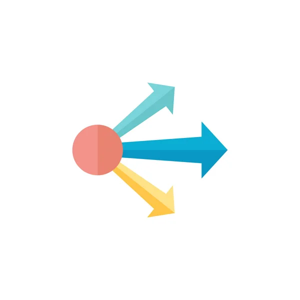 Ícone plano - Propagar setas — Vetor de Stock