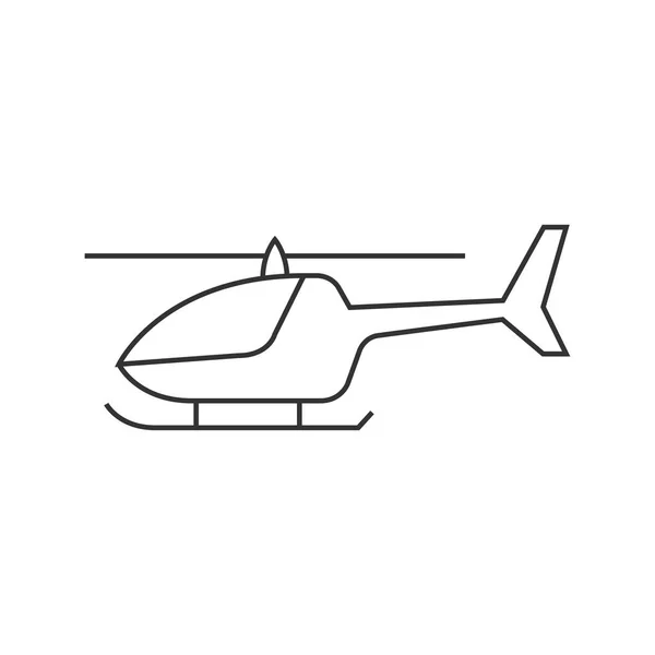 Icono del esquema - Helicóptero — Vector de stock
