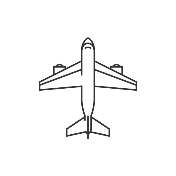 Icono del esquema - Avión comercial — Vector de stock