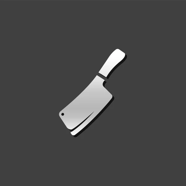Fémes ikon - hentes kés — Stock Vector