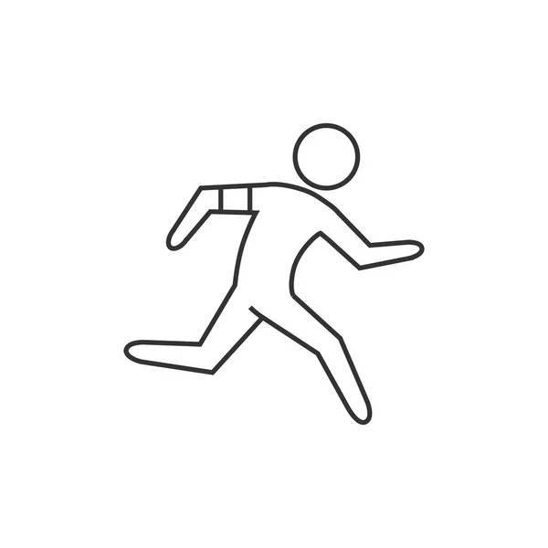 Overzicht icon - Running atleet — Stockvector