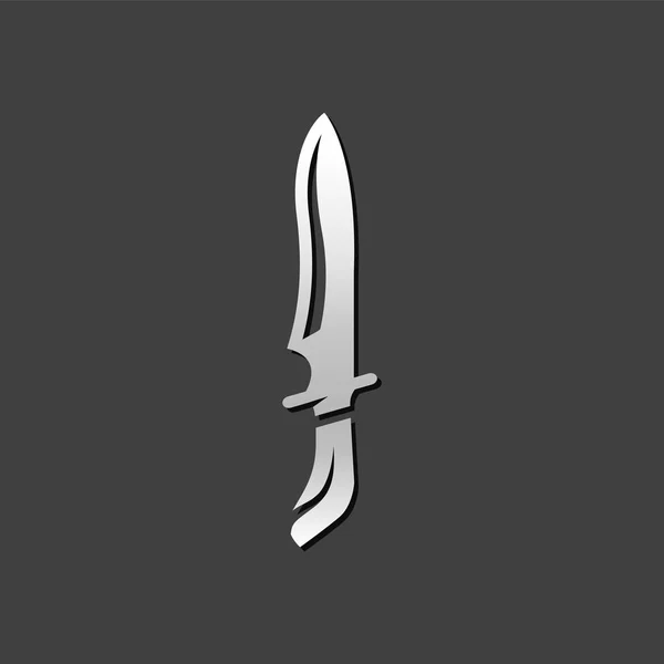 Metalik Icon - bıçak — Stok Vektör