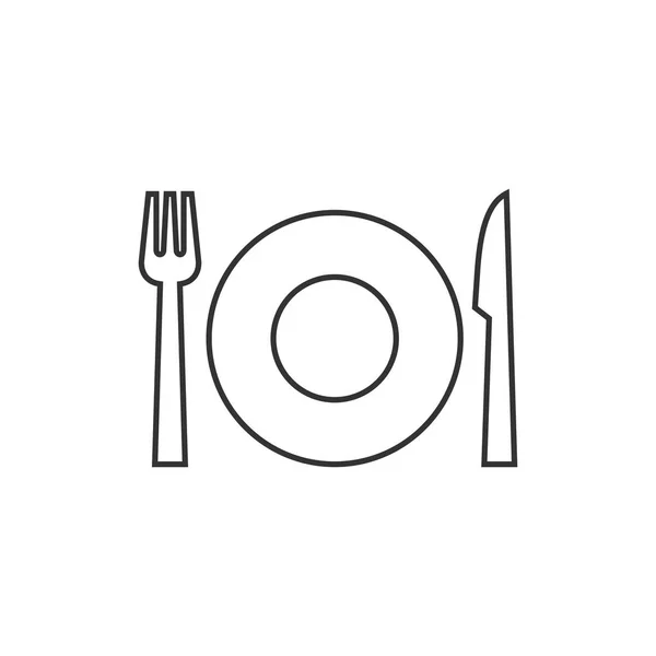 Outline icon - Dishes — Stock Vector