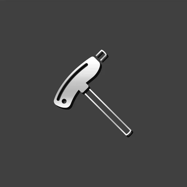 Icono metálico - llave Allen — Vector de stock
