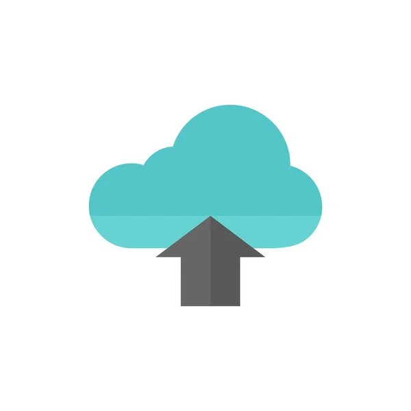 Płaskie ikona - Cloud wysyłania — Wektor stockowy
