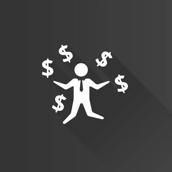 Ícone de dinheiro do empresário — Vetor de Stock