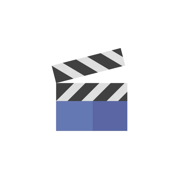 Icône plate - Ardoise de film — Image vectorielle