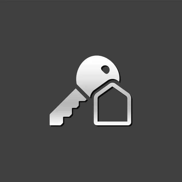 Metalowe ikony - klucz — Wektor stockowy