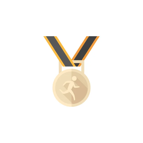 Плоская икона - Атлетическая медаль — стоковый вектор