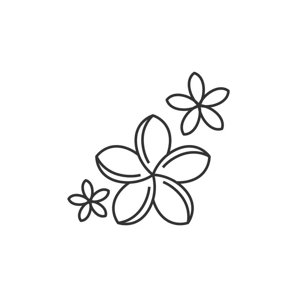 Outline icon - Jasmine flowers — Stock Vector