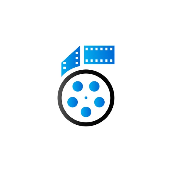 Duo Tone ikona - filmového svitku — Stockový vektor