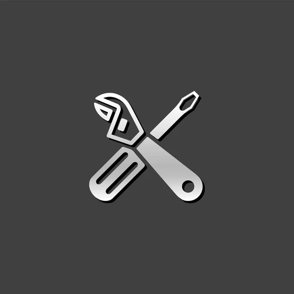 Metallic Icon - Установка оборудования — стоковый вектор