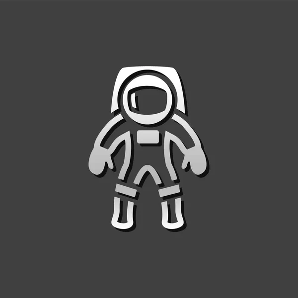 Μεταλλικό εικονίδιο - αστροναύτης — Διανυσματικό Αρχείο