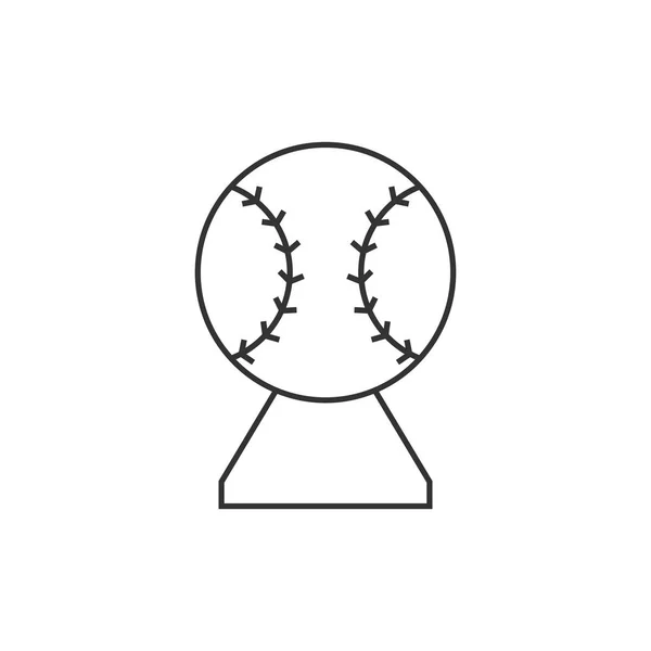 Icono del esquema - Trofeo de béisbol — Vector de stock