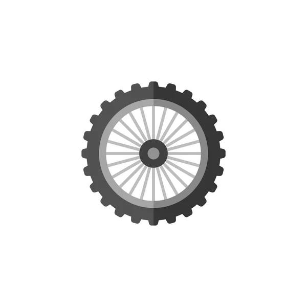Icono plano - Neumático de motocicleta — Vector de stock