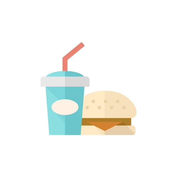 Icono plano - Comida rápida — Vector de stock