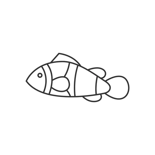 Umrisssymbol - Clownfisch — Stockvektor