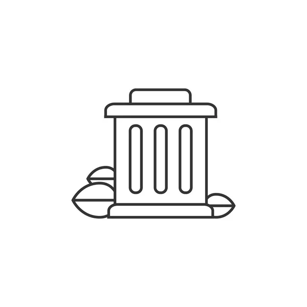 Overzicht pictogram-trash-bin — Stockvector