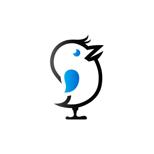 Duet ikona tonu - ptak — Wektor stockowy