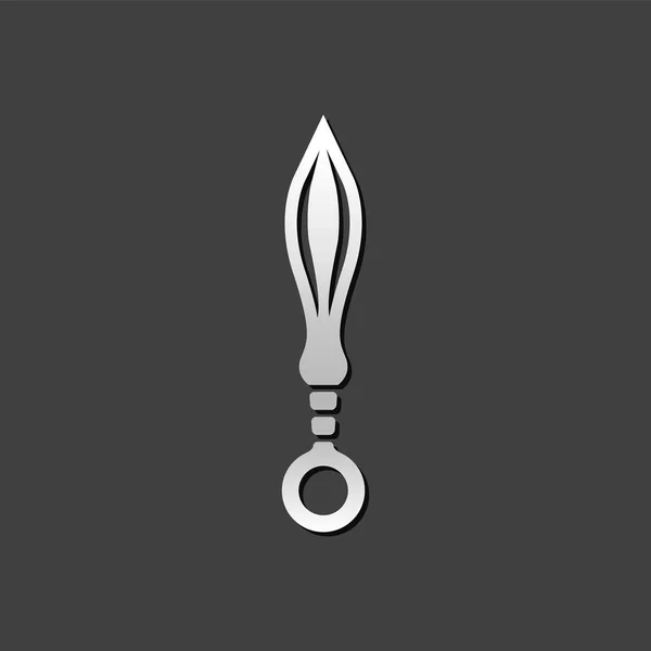 Icône métallique - couteau — Image vectorielle