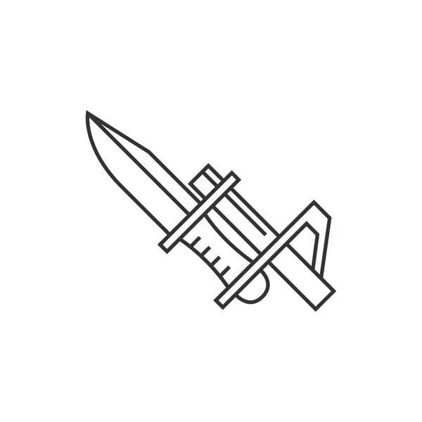 Значок контура - штыковый нож — стоковый вектор