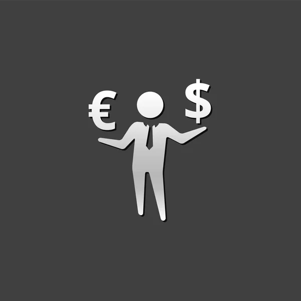 Businessman money icon — Stock Vector