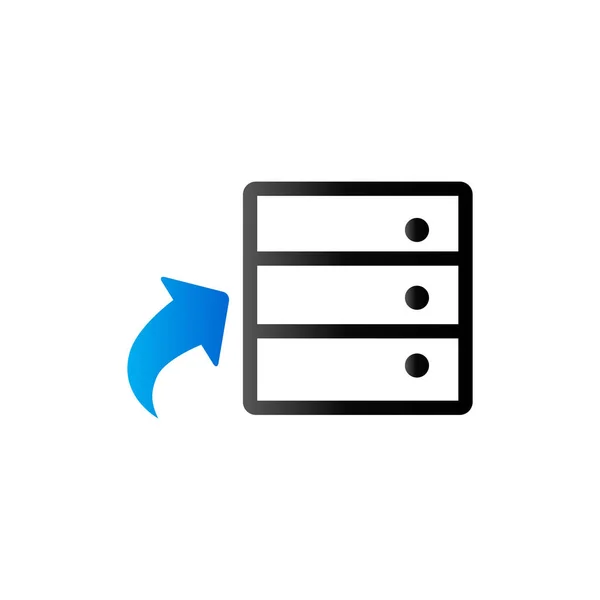 Icono de tono dúo - Base de datos — Vector de stock