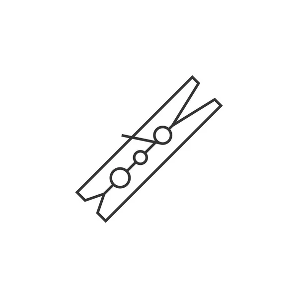 Umrisssymbol - Wäscheklammer — Stockvektor