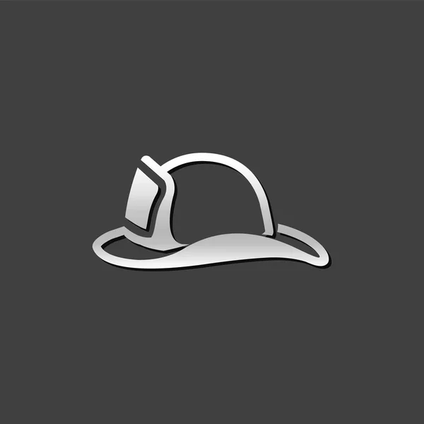 Metallic Icon - Fireman hat — Stock Vector
